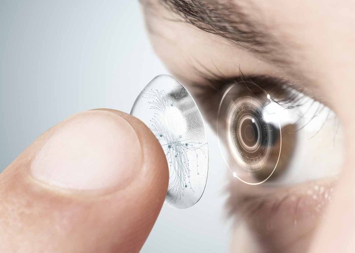 Lente a contatto con circuito interno